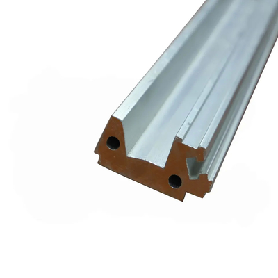 OEM 6063 Aluminum Sliding Door Track Extrusion Profile Clear Anodized