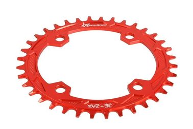 Red Anodized Bike Sprocket / Freewheel CNC Machining Parts for Road Bicycle