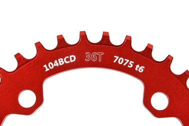 Red Anodized Bike Sprocket / Freewheel CNC Machining Parts for Road Bicycle