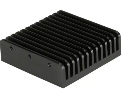 Custom Aluminum Profile Factory High Density Black Anodized 6063 Aluminum Extruded Heat Sink